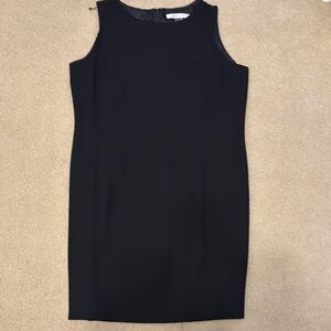 Peter Nygard Black Sheath Midi Dress Crew Neck Sleeveless